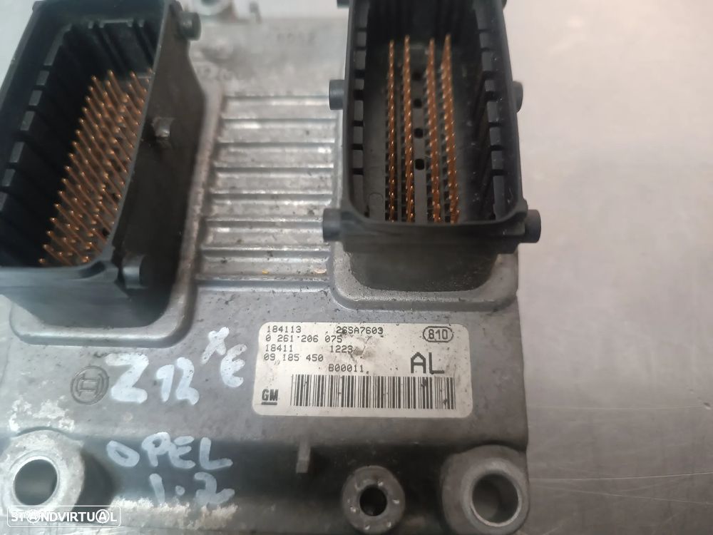UNIDADE / CENTRALINA DO MOTOR OPEL CORSA C / AGILA 1.2 16V 0261206075 09185450 - 2