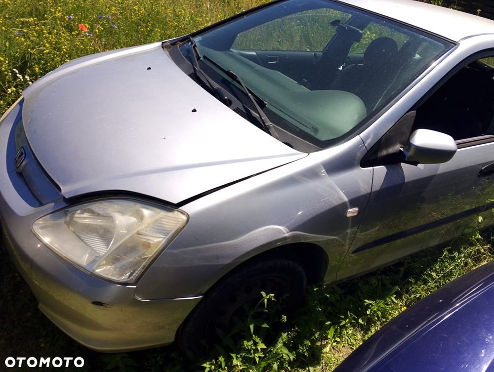 Honda Civic VII (00-04r.) 1.4 B 89KM. Silnik EU7 (D14Z6) (3113007)  Skrzynia SLW lakier NH623M. Cały na części. GWARANCJA !!!  Przód Tył Zestaw Komplet Drzwi Klapa Zderzak Błotnik Maska Grill Atrapa Szyba Pas Lampa Lusterko Boczki Fotel Kanapa Kokpit Deska Rozdzielcza Przełącznik Włącznik Sterownik Przewody Wiązka Instalacja Moduł Komputer Czujnik Listwa Pompa Alternator Wtryski Głowica Rozrusznik Kompresor Sprzęgło Dwumas Silnik Skrzynia ABS Klimatyzacji Paliwa Wspomagania Kolektor Turbina Przepustnica Zawór Chłodnica Koło Hak Belka Sanki Zawieszenie Mcpherson Półoś Amortyzator Wydech Tłumik Zacisk Most - 3