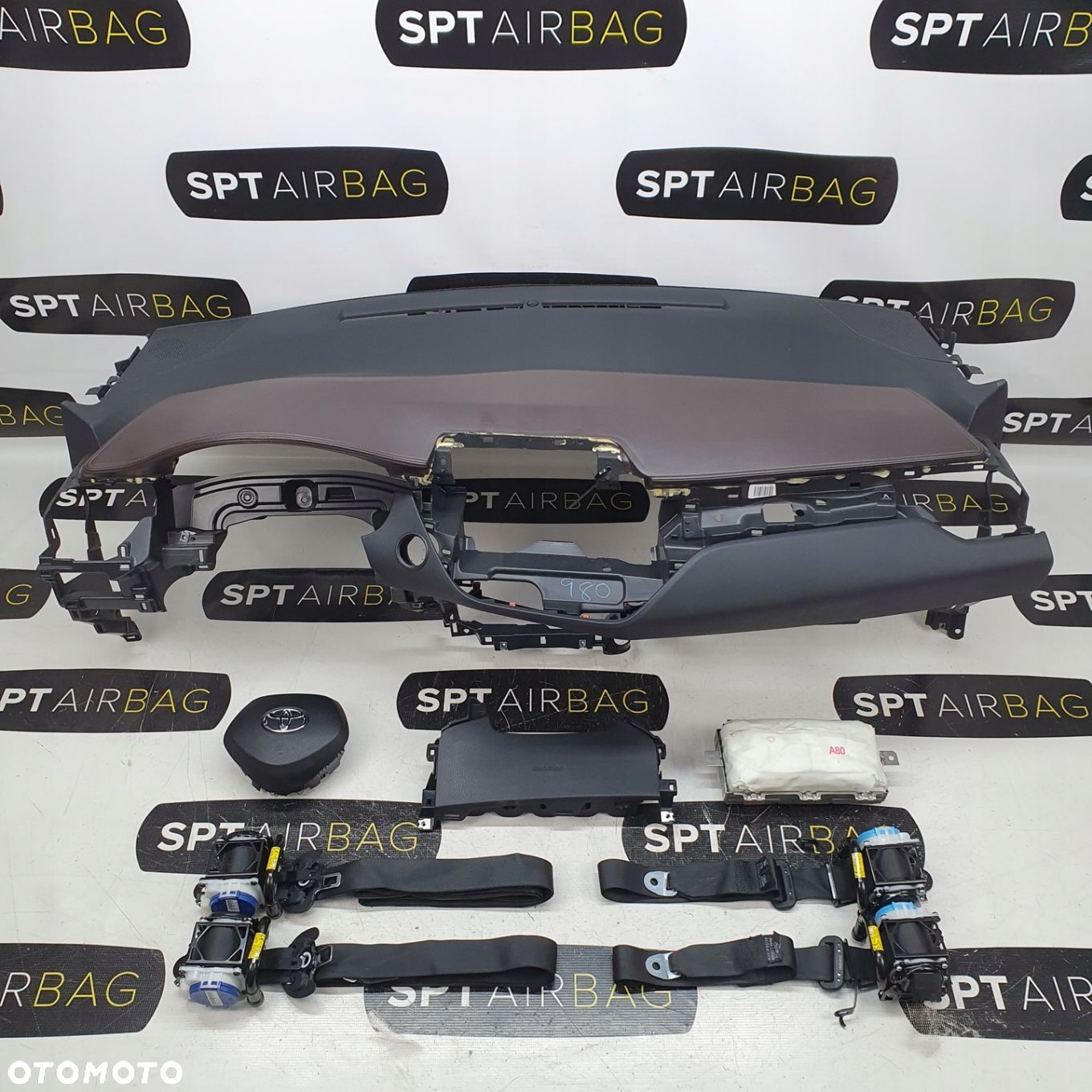 TOYOTA C-HR CHR DESKA ROZDZIELCZA KONSOLA KOKPIT PULPIT PODUSZKI AIRBAG AIR BAG PASY KIT SET - 1