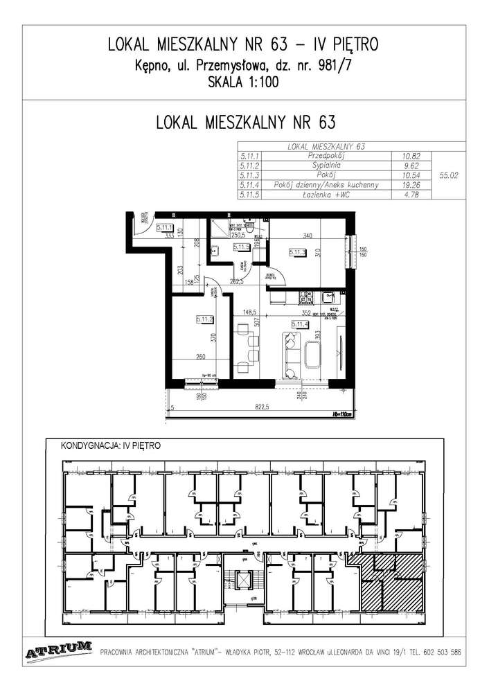Osiedle Lawendowe 3 pokoje pow. 55,02 m2