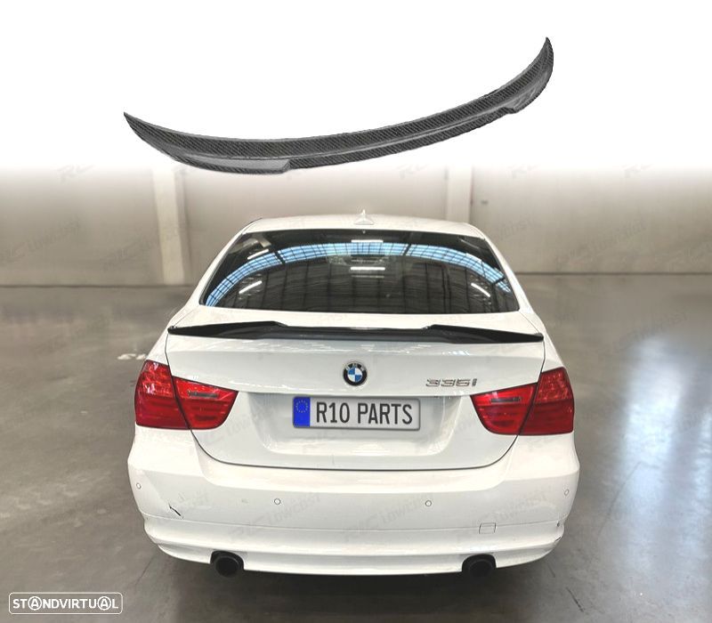AILERON LIP SPOILER TRASEIRO ​​​​​BMW E90 LOOK M4 CARBONO - 1