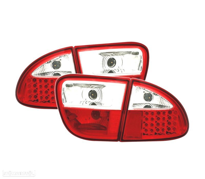 FAROLINS TRASEIROS LED SEAT LEON 1M 99-05 VERMELHO BRANCO - 2