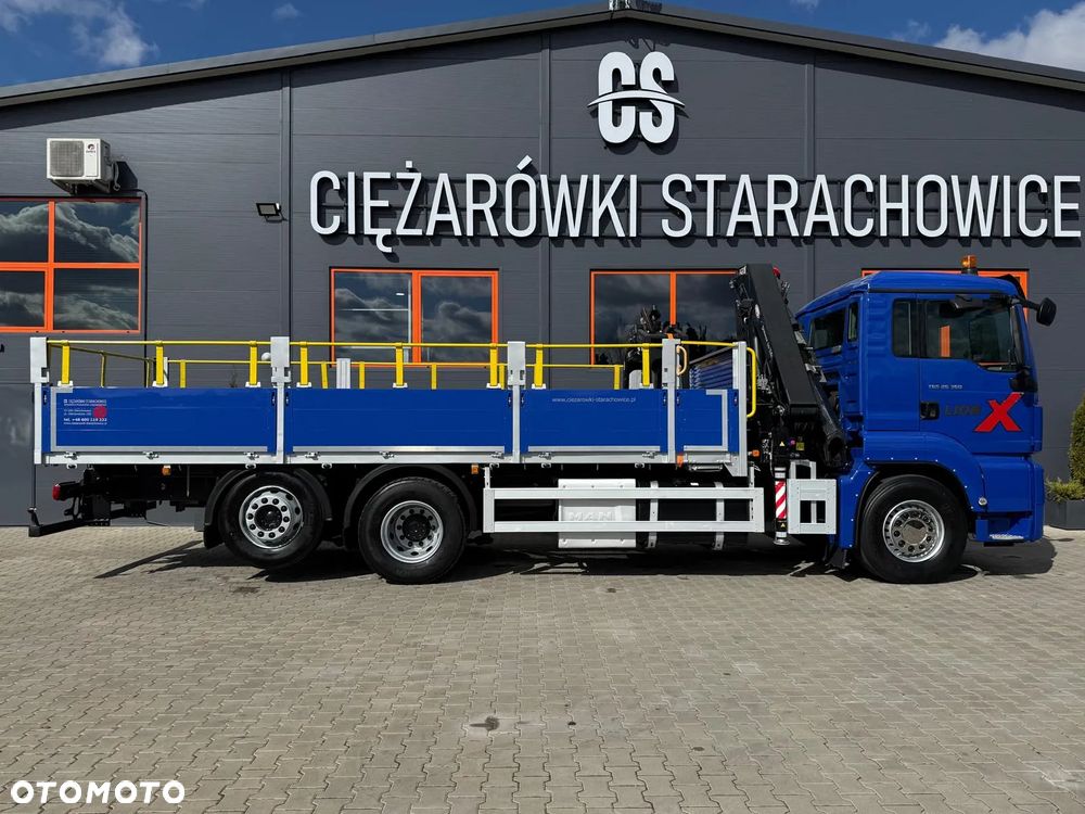 MAN TGS TGX 26.360 / E6 / 143tys km !!! skrzynia + żuraw HMF / manual / dzwig HDS kran crane 6x2 / 6x4 - 9