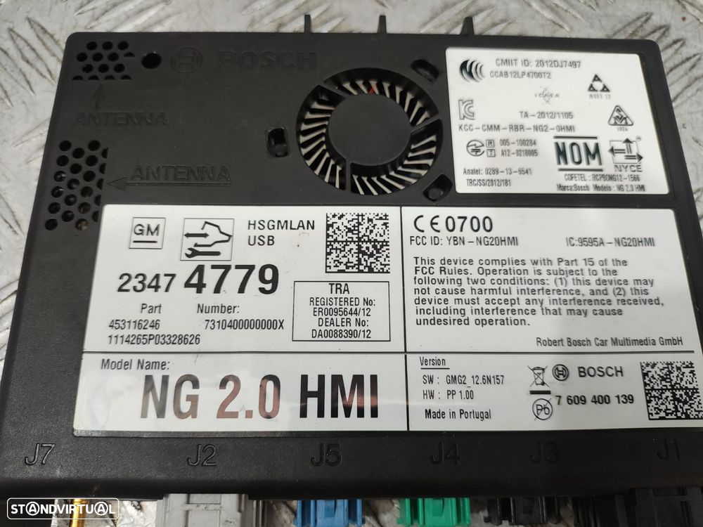 Módulo Controlo Navegação NG 2.0 HMI Opel Insignia A Facelift Original - 7