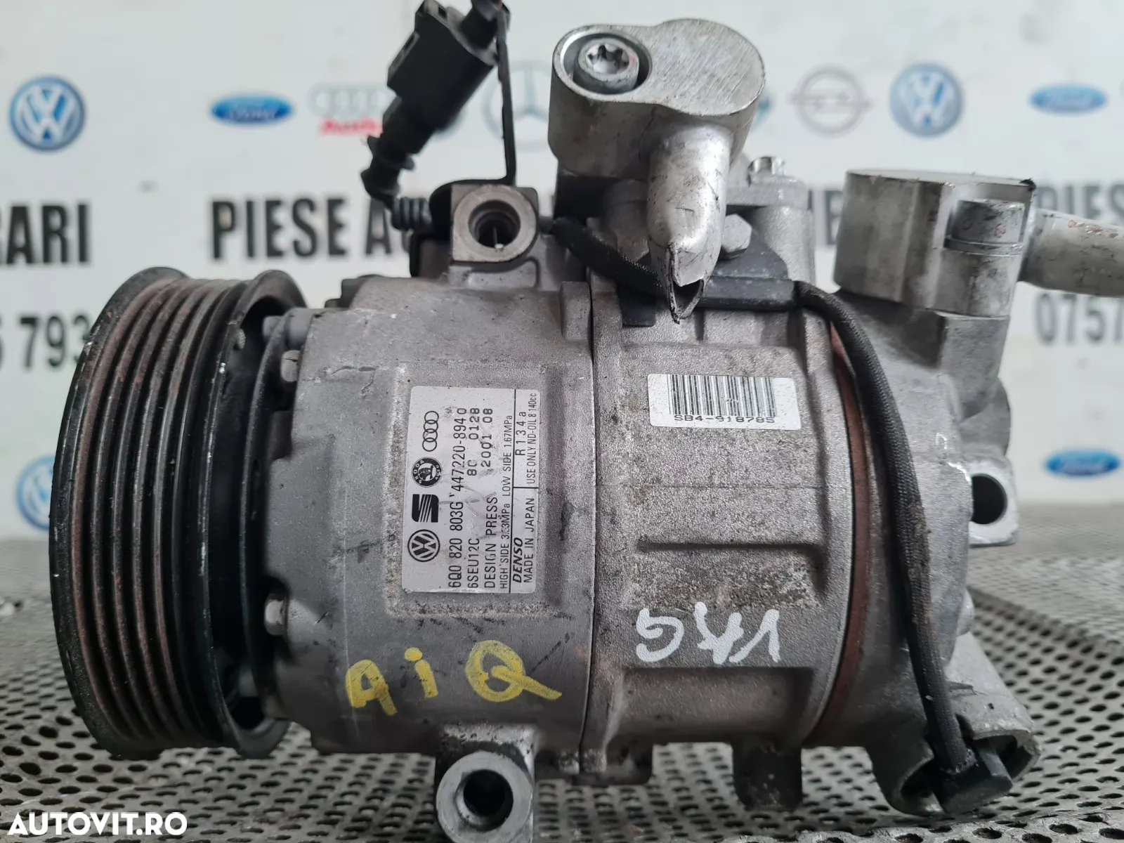 Compresor Clima AC Aer Conditionat Vw Polo Skoda Fabia Seat Ibiza 2002-2014 Cod 6QG - 2