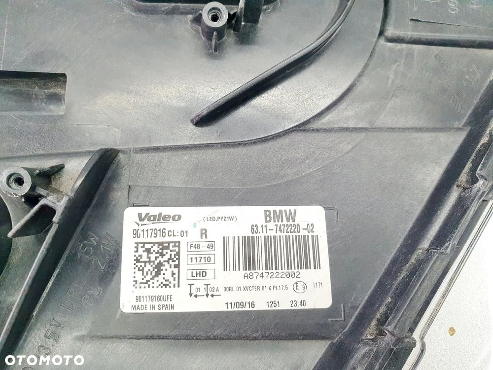BMW X1 F48 FULL LED LAMPA PRAWA PRZÓD EU!!!  7472220 - 7