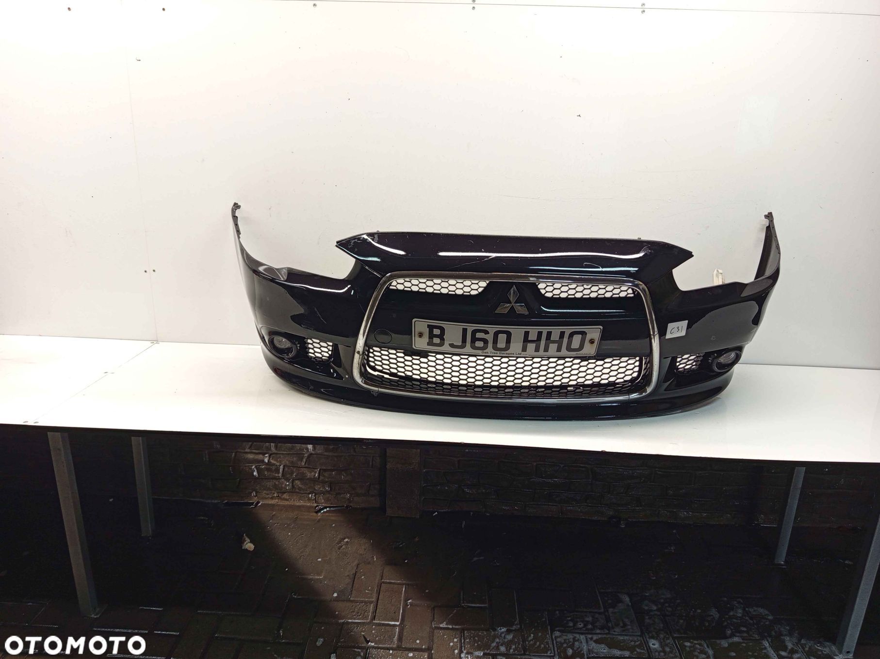 ZDERZAK PRZÓD PRZEDNI | MITSUBISHI LANCER HALOGENY CZARNY - 1