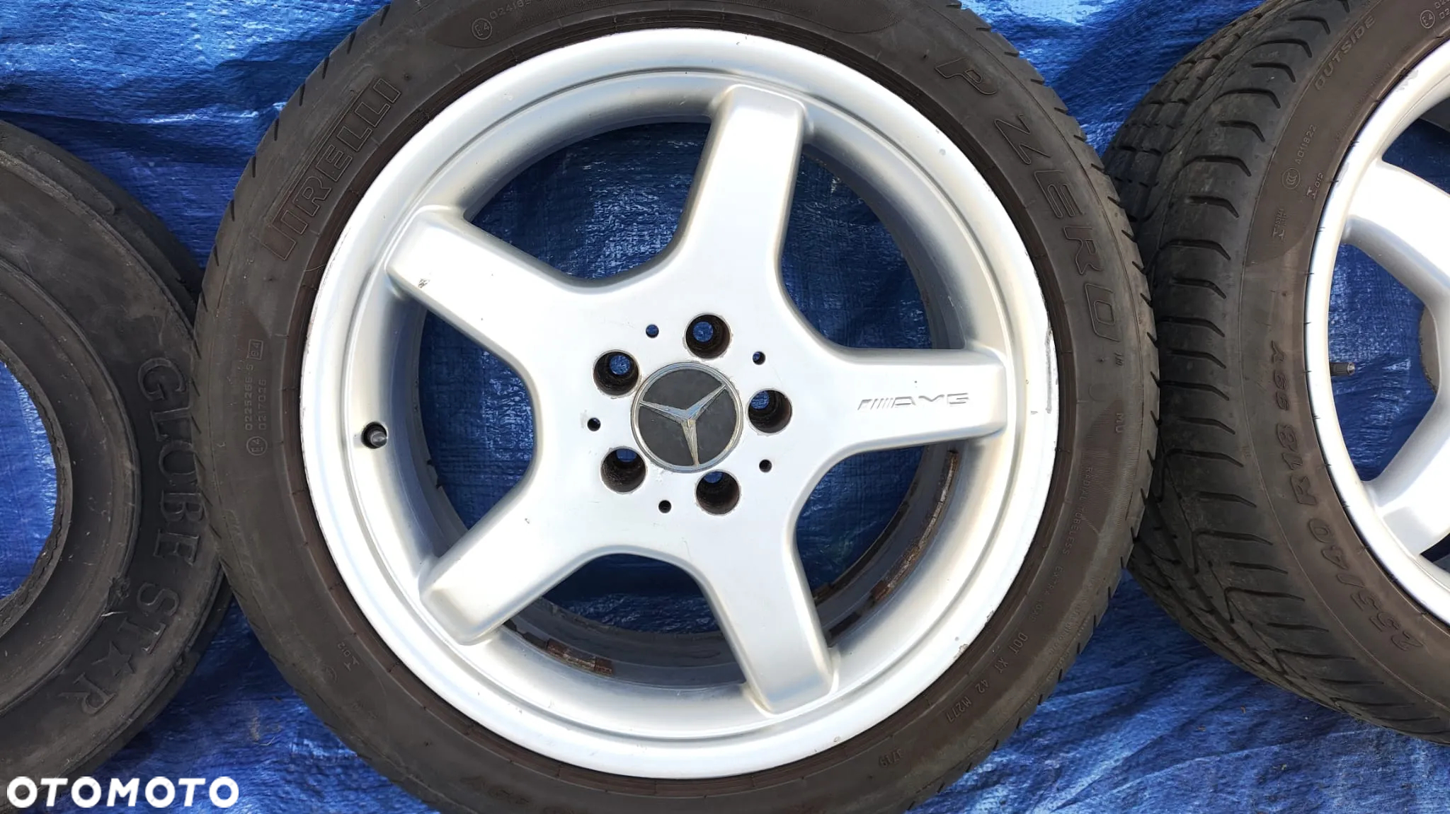 FELGI ALUMINIOWE ALUFELGI OPONY KOŁA 8.5J 9.5J 18 AMG ORYGINAŁ A2304012002 A2304012102 MERCEDES SL R230 W230 - 3