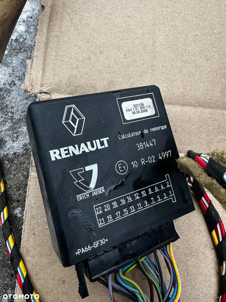 Hak Holowniczy Wypinany Moduł Wiązka Komplet Renault Scenic III Oryginał Demontaż 7711423038 - 7
