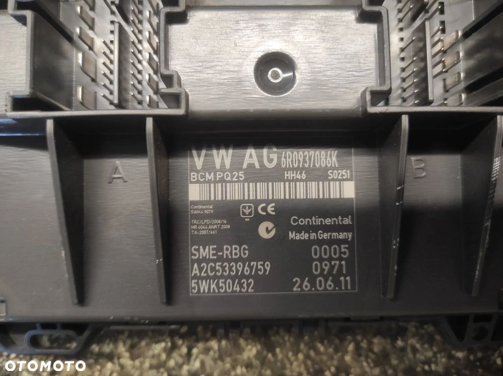 MODUŁ KOMFORTU BCM 6R0937086K VW POLO 5 SEAT IBIZA 4 SKODA FABIA 2 ROOMSTER PRAKTIK SPRAWNE GWARANCJA WYSYŁKA !!!! - 2