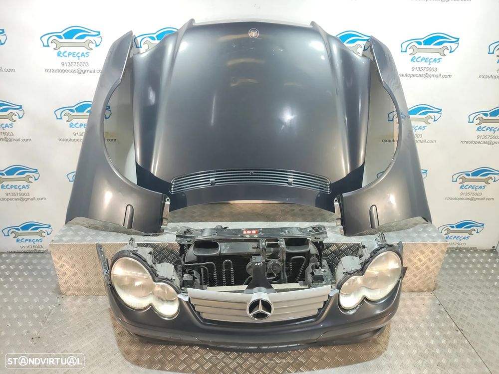 FRENTE COMPLETA MERCEDES BENZ CLASS C W203 SPORT COUPE CAPOT PARACHOQUES SENSORES GUARDA-LAMAS OTICAS RADIADOR VENTILADOR FRENTE FIBRA REFORÇO - 21