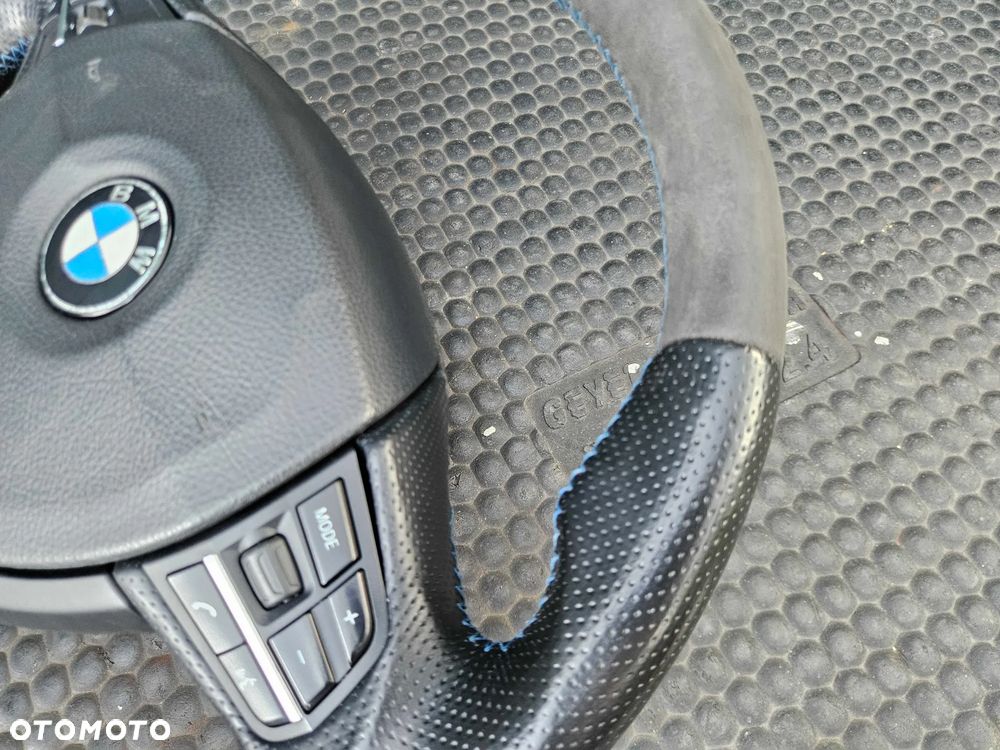 Kierownica Ścięta Trzy 3 Ramienna Pikowana Skóra Ancantara Multifunkcja Sterowanie AirBag Poduszka BMW 5 F10 F11 - 15