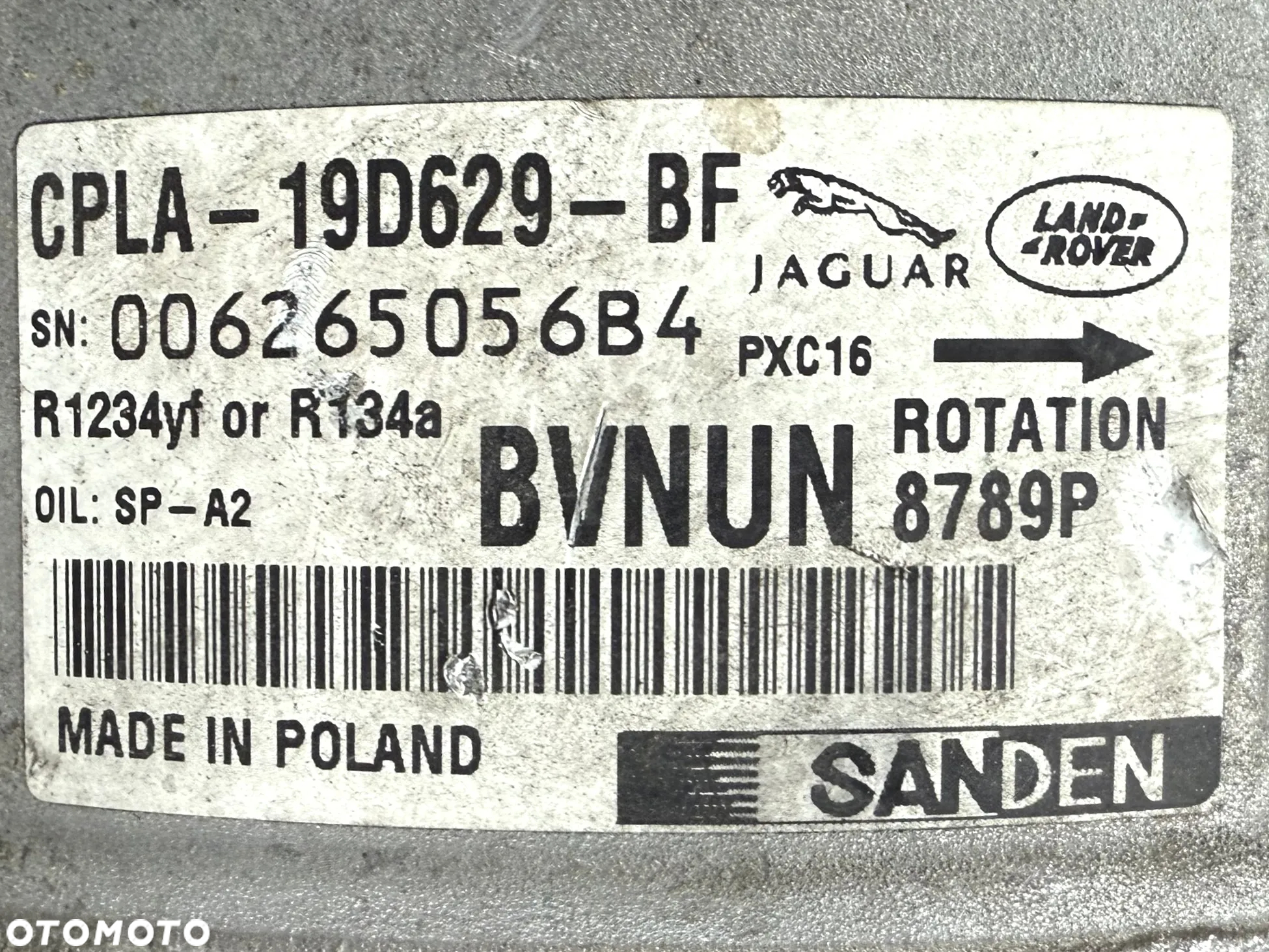 CPLA-19D629-BF ORYGINALNY kompresor klimatyzacji JAGUAR E-Pace F-Pace XE XF XJ / 407 - 7
