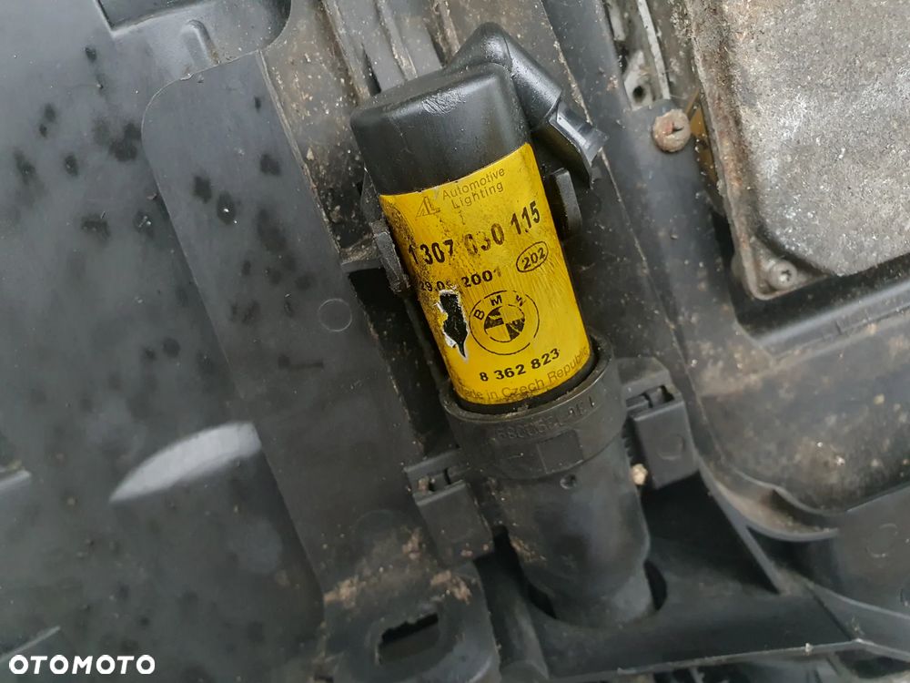 BMW E46 PRZEDLIFT REFLEKTORY LAMPY LEWA PRAWA KOMPLET EUROPA RINGI LED XENON ORYGINAŁ KOMPLETNE PRZETWORNICE KIERUNKOWSKAZY POMPKI SPRYSKIWACZY - 14