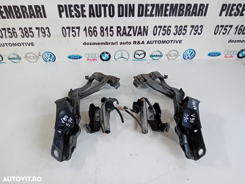 Set Balamale Capota Cu Capse Pirotehnice Volvo V90 S90 An 2016-2020 Originale OEM - 1