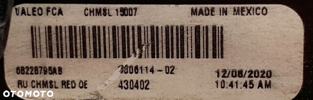 U7A CHRYSLER PACIFICA II 16- LAMPA STOP STOPU TRZECIE ŚWIATŁO 68228795AB - 4