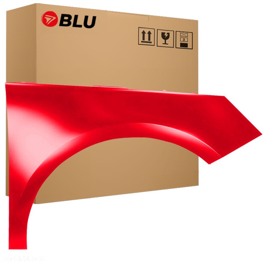 BLU Błotnik Audi A1 8X LZ3M prawy czerwony 2010-2018 przód ocynk MisanoRot - 1