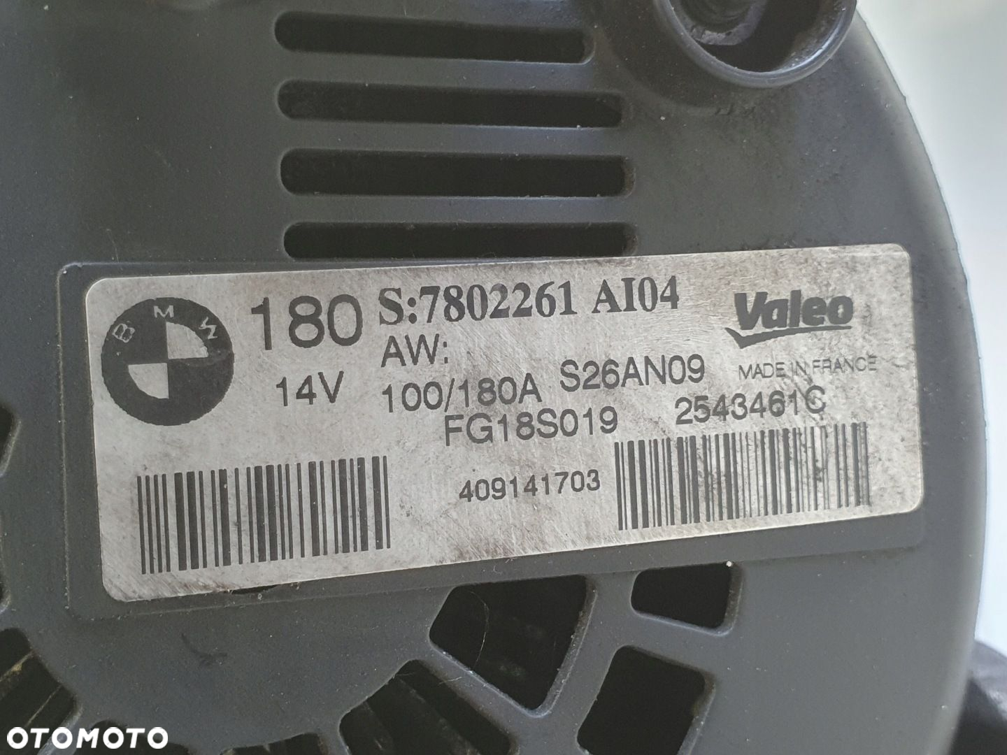 BMW E60 2.0 D ALTERNATOR valeo 7802261 - 2