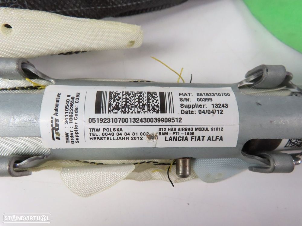 Airbag Cortina Direito Usado / Original FIAT 500 (312_) 51923107 - 4