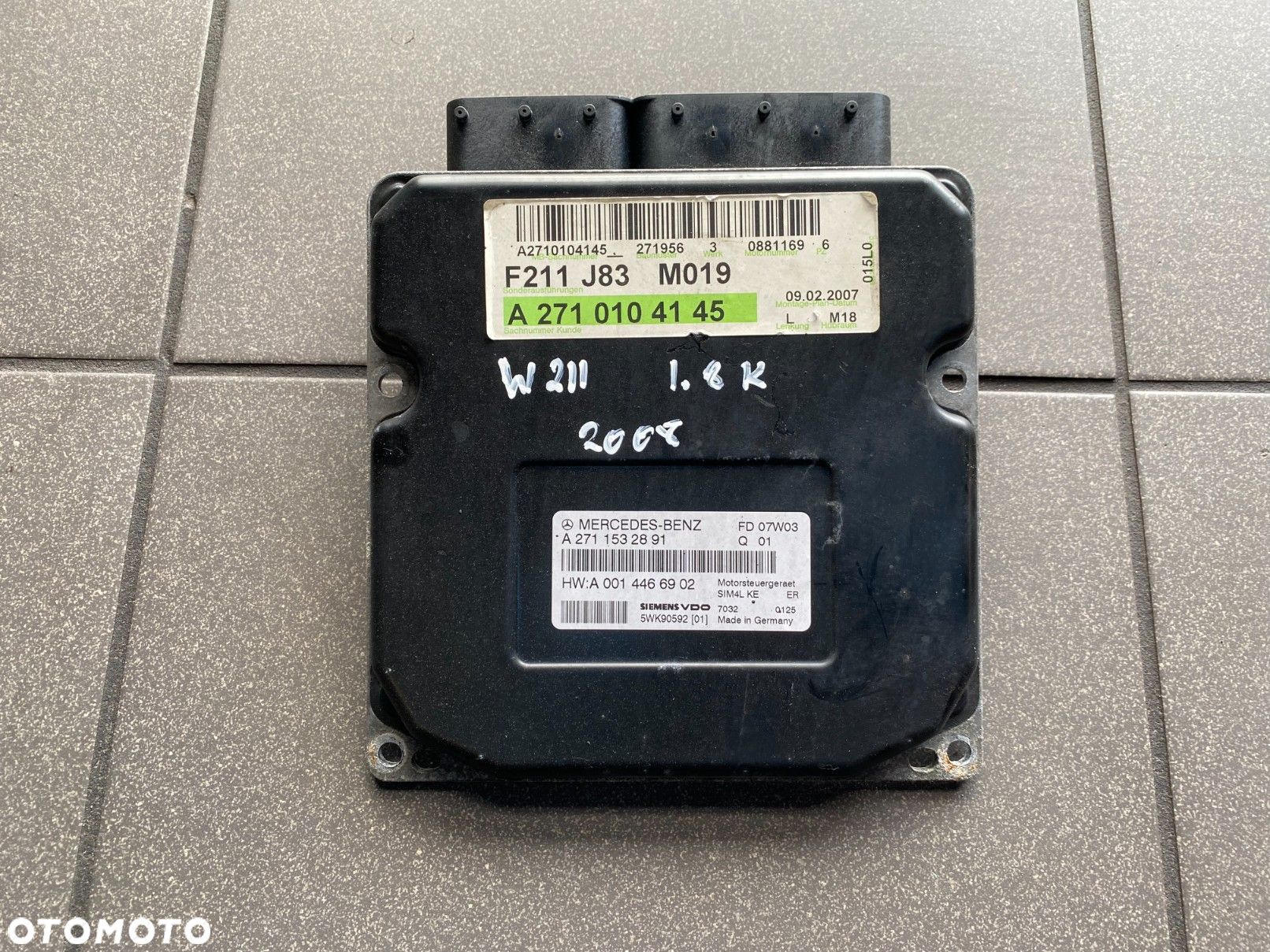STEROWNIK SILNIKA 1.8 KOMPRESOR MERCEDES A2710104145 - 1
