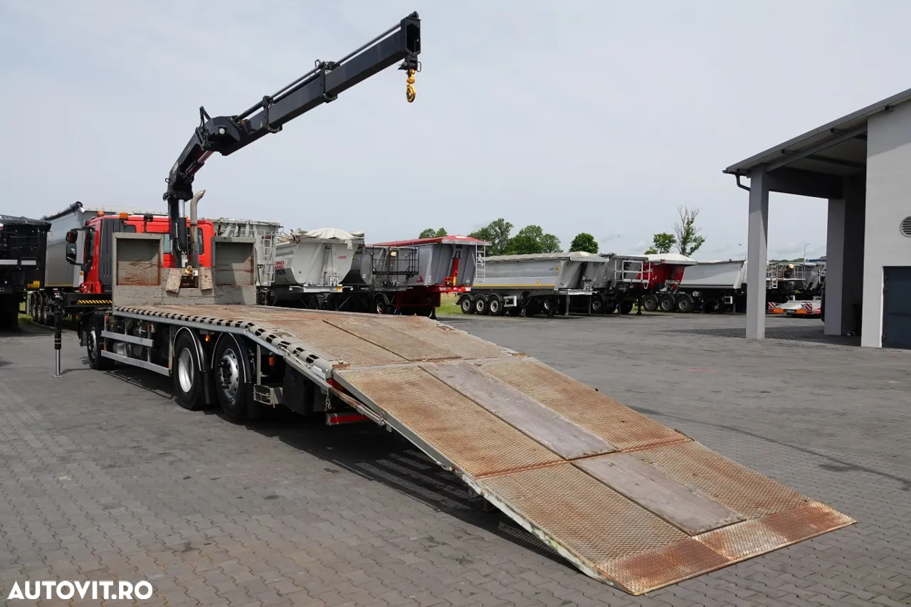 Iveco STRALIS / 6X2 / CARRIER + HDS HIAB XS 166 / AXIE ELEVABILĂ / RAMPE HIDRAULICE / TROLIU / ASISTENȚĂ RUTIERĂ / EURO 5 EEV - 2