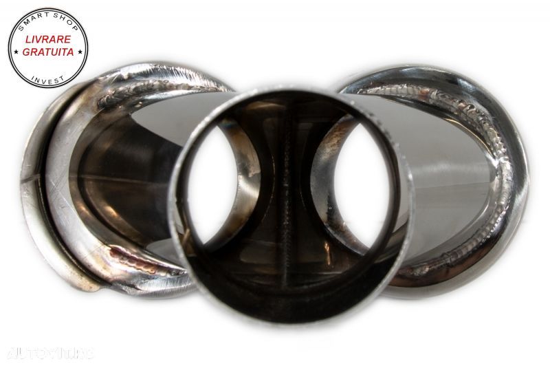 Bara Fata Bara Spate cu Praguri Laterale si Ornamente Evacuare crom BMW Seria 5 F1- livrare gratuita - 14