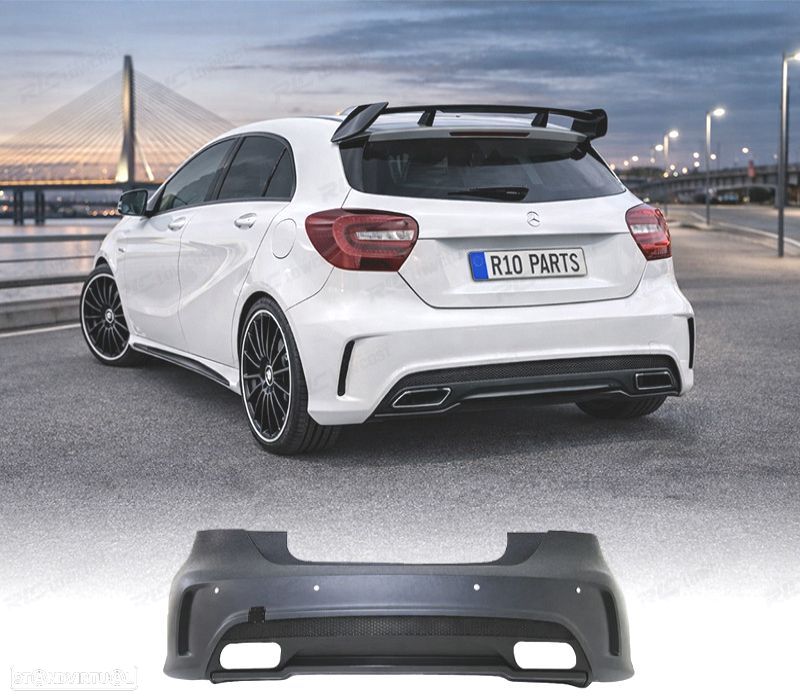 KIT CARROÇARIA MERCEDES CLASE A W176 LOOK AMG A45 PDC + LAVA-FARÓIS - 2
