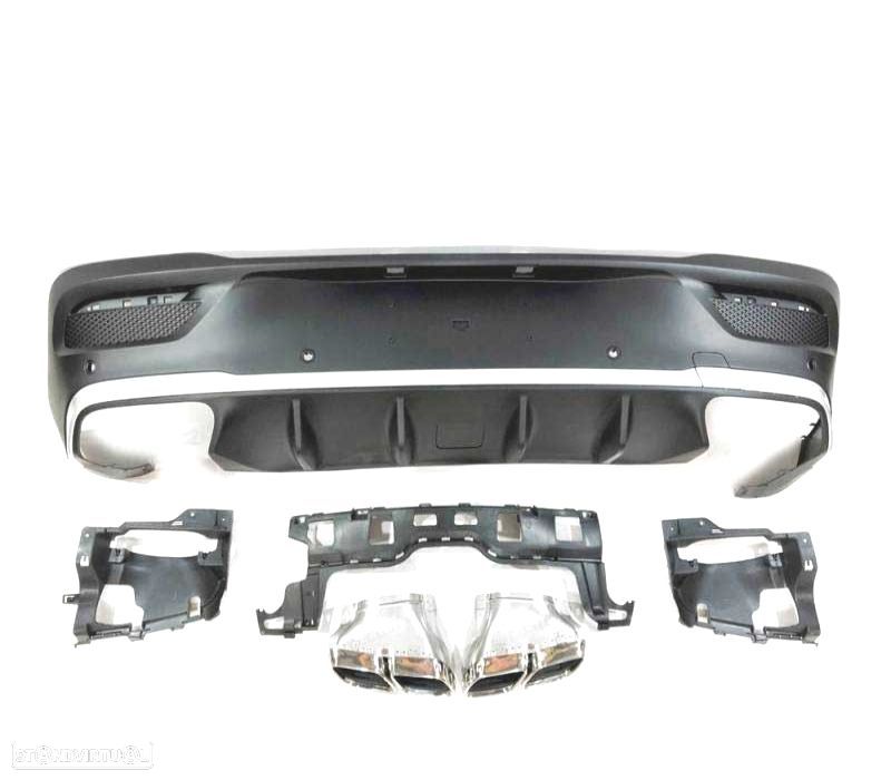 DIFUSOR TRASEIRO MERCEDES C167 GLE 20- + PONTEIRAS DE ESCAPE - 4