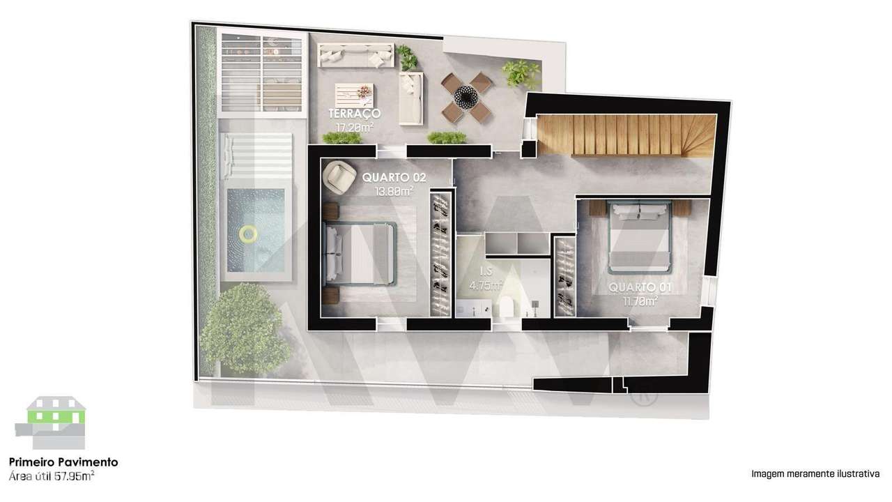 Moradia T3 com projeto aprovado na CMC, jardim e piscina, em Sassoeiro - Grande imagem: 4/37