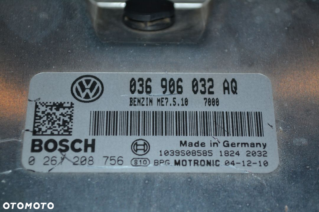 VW CADDY 1,4 KOMPUTER STEROWNIK SILNIKA 036906032AQ 0261208756 - 2