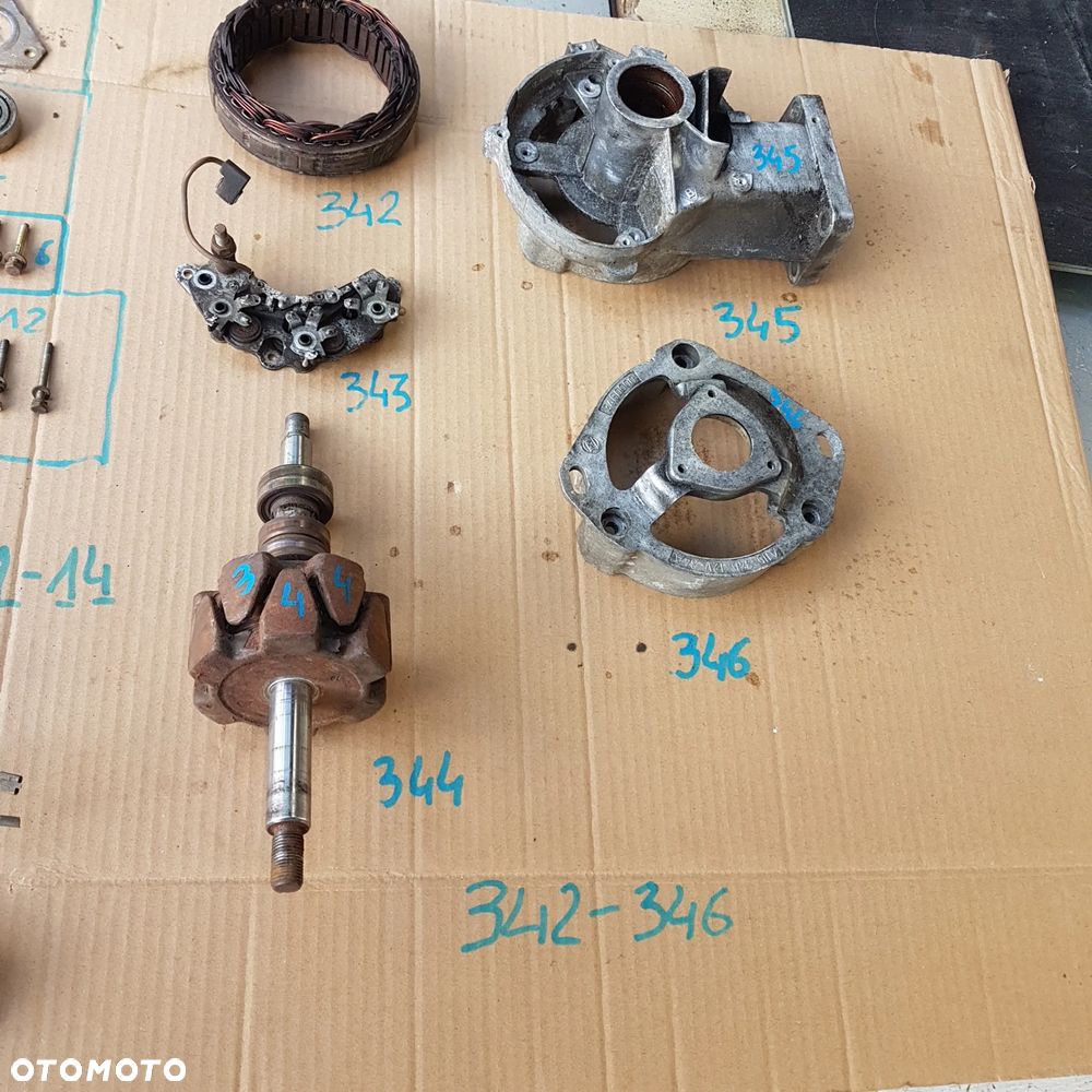 obudowa korpus mocowanie cewka diody wirnik szczotki z alternator fiat 126p maluch st fl el - 10