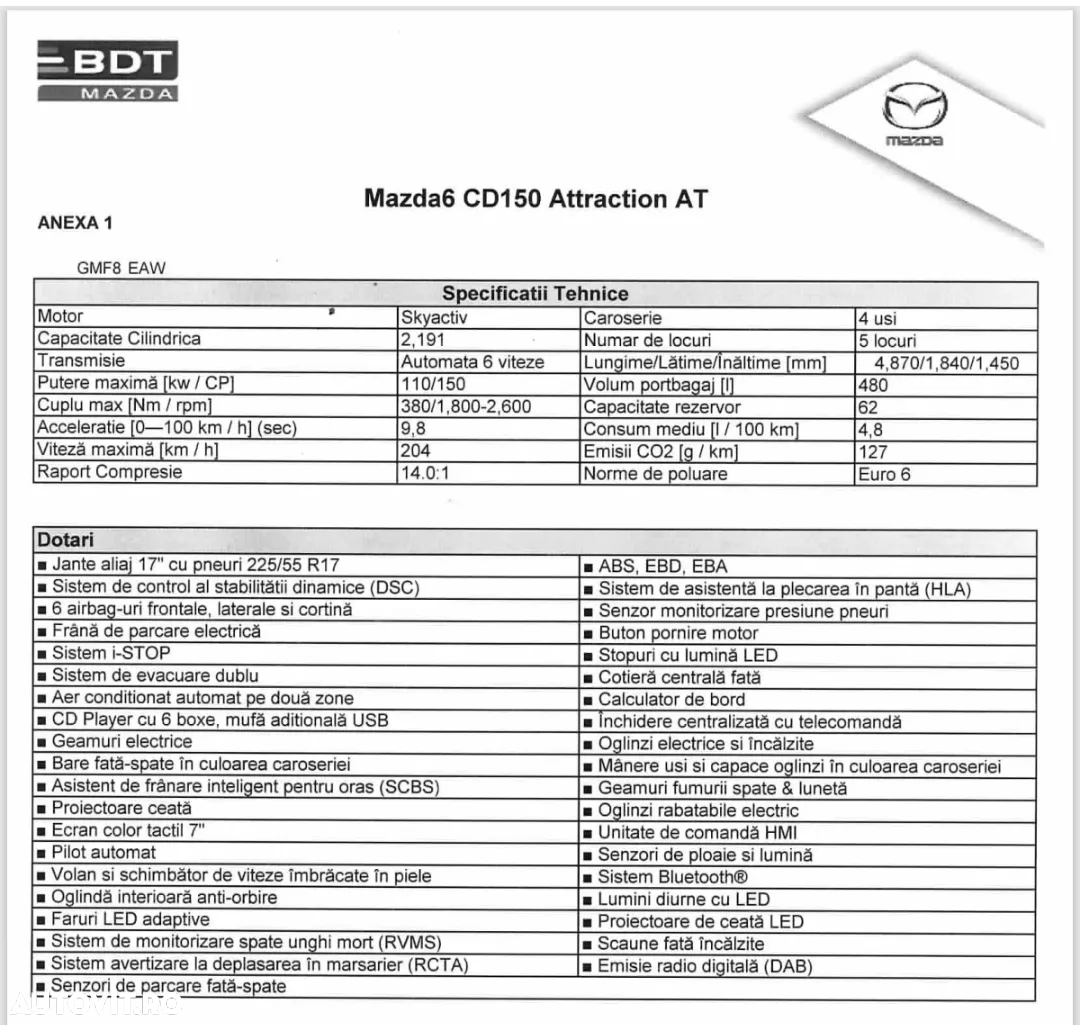 Mazda 6 CD150 AT Challenge - 9