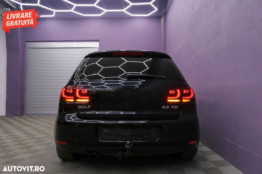 Stopuri Full LED VW Golf 6 VI (2008-2013) R20 Design Rosu Fumuriu cu Semnal Dinami- livrare gratuita - 18