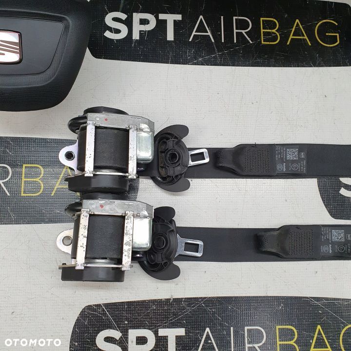 SEAT IBIZA 6J IV AX2 DESKA ROZDZIELCZA KONSOLA KOKPIT PULPIT PODUSZKI AIRBAG AIR BAG PASY KIT SET - 7