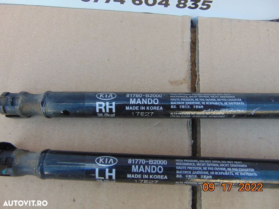 Telescoape haion Kia Soul 2013-2021 set telescoape amortizoare haion k - 2