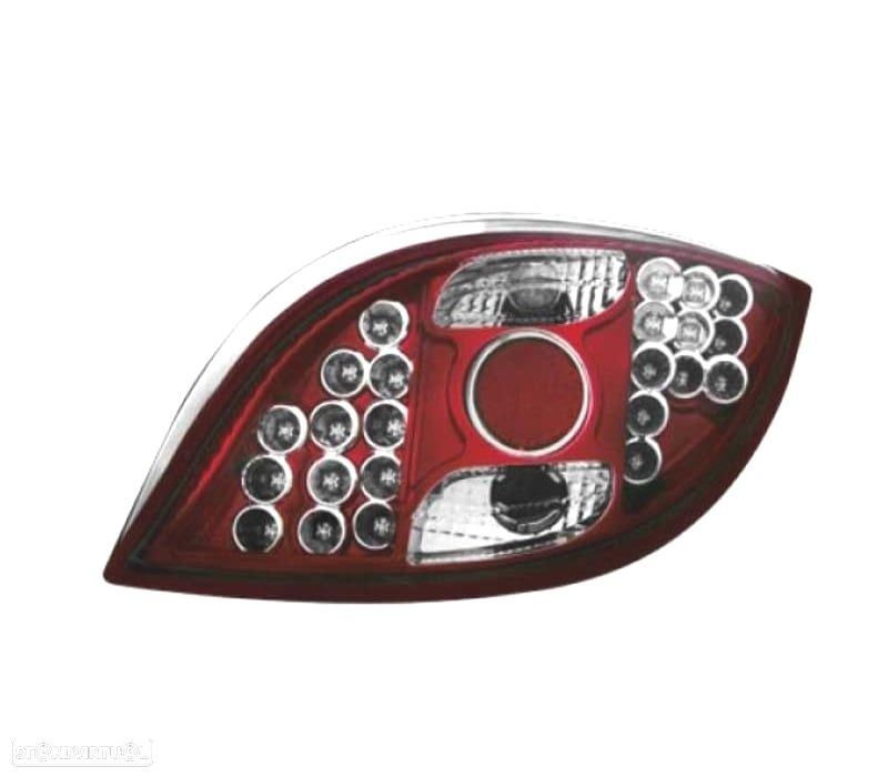 FAROLINS TRASEIRO LED FORD KA 96-08 VERMELHO CROMADO - 3