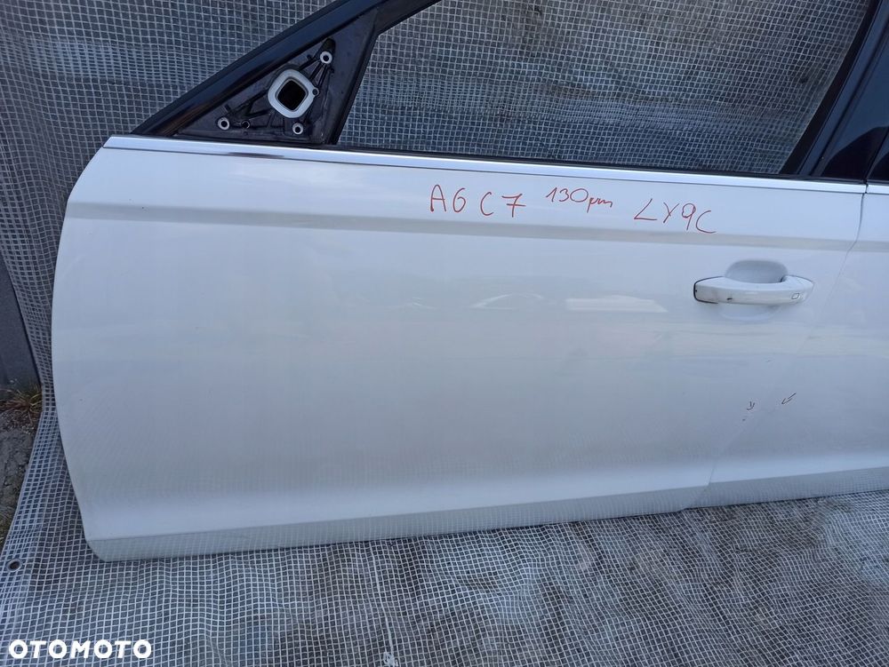 AUDI A6 C7 4G SEDAN DRZWI LEWE PRZÓD TYŁ 2 SZTUKI LY9C KOMPLETNE IBIS WHITE - 3
