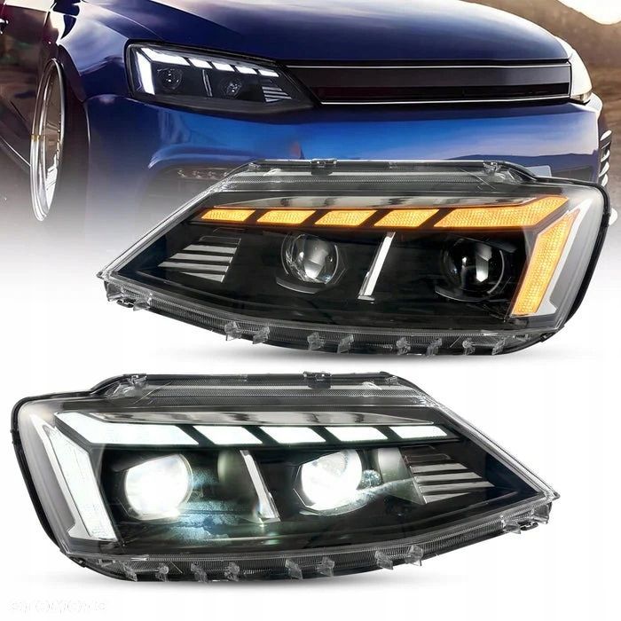 Reflektory Lampy kpl Vland Full Bi Led Tuning VW Jetta VI 5c 6 2010-2018 - 4