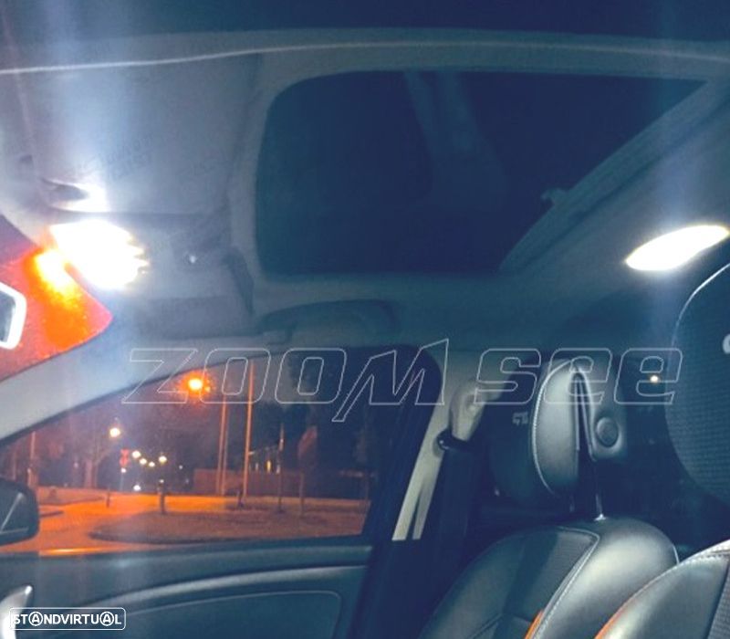 KIT COMPLETO DE 12 LÂMPADAS LED INTERIOR PARA 2009-2016 PARA RENAULT MEGANE III 3 MK3 COUPE - 4
