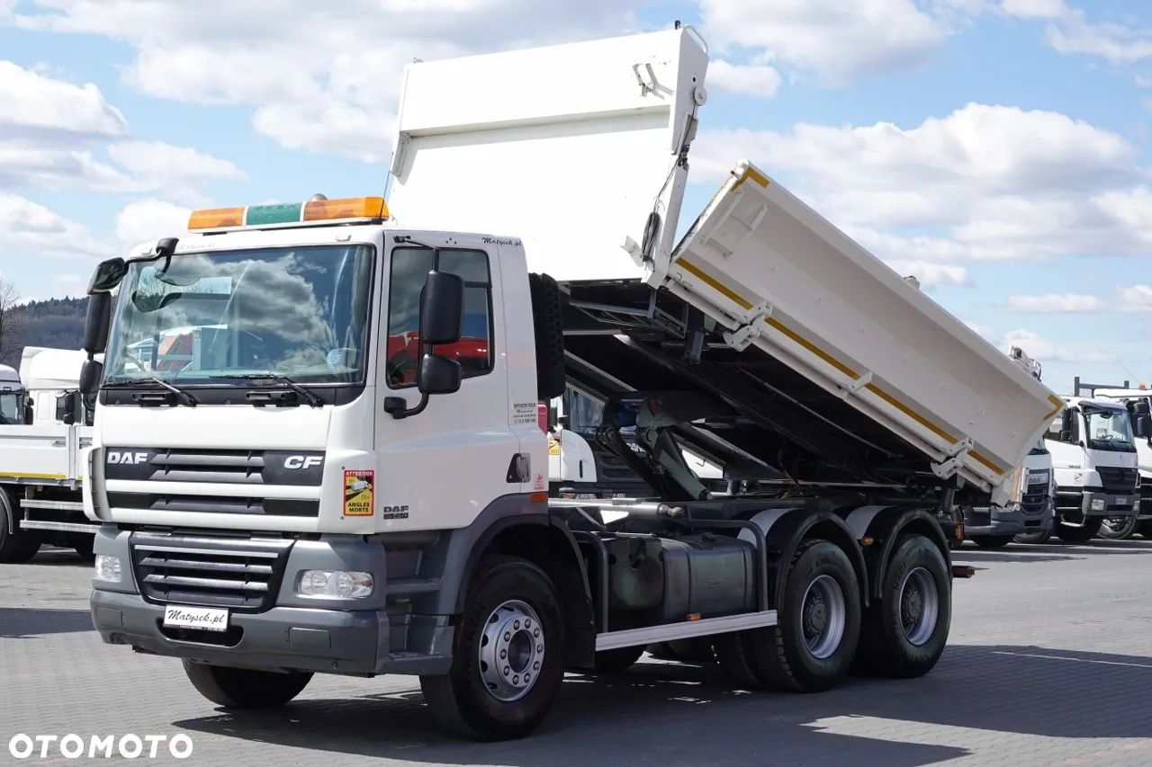 DAF CF 85.410 / 6X4 / WYWROTKA 2 STR / BORDMATIC / HYDROBURTA / MANUAL / SPROWADZONY - 1