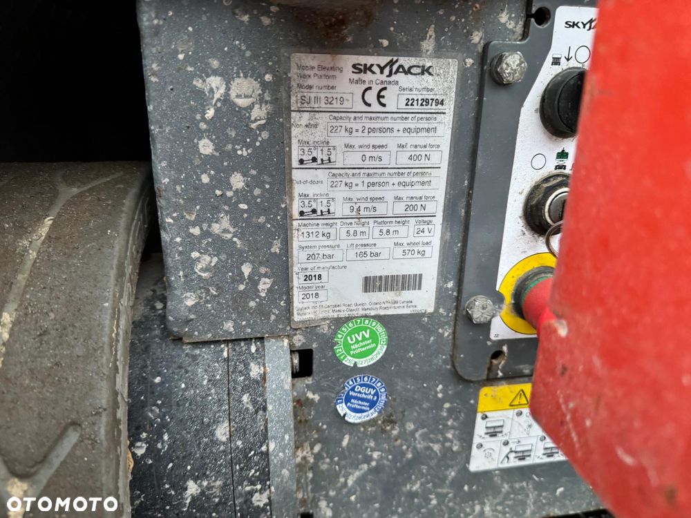 Skyjack SJ III 3219 Zwyżka Podnośnik Nożycowy Elektryczny, Super Stan. Serwisowane. Podesty Ruchome. Podest - 12