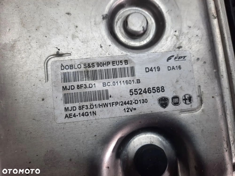 KOMPUTER STEROWNIK SILNIKA FIAT DOBLO 2 II 1.3 JTD 55246588 MJD 8F3.D1 - 5