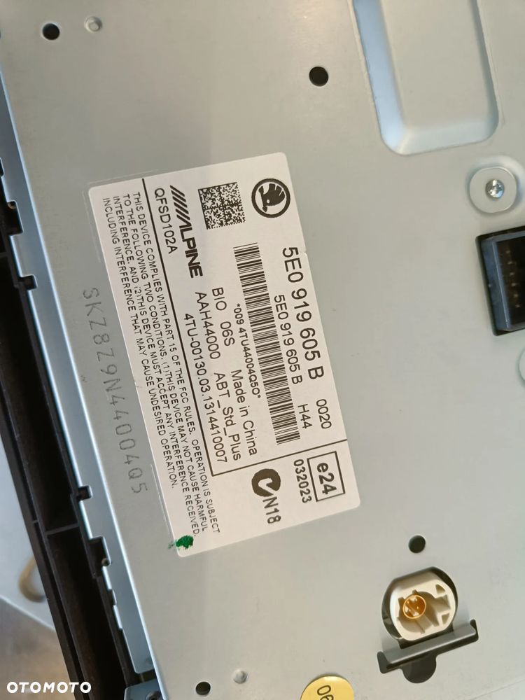 Radio Ekran Skoda Octavia 3 III Czytnik Multimediów Wyświetlacz 5E0035842 5E0919605B - 10