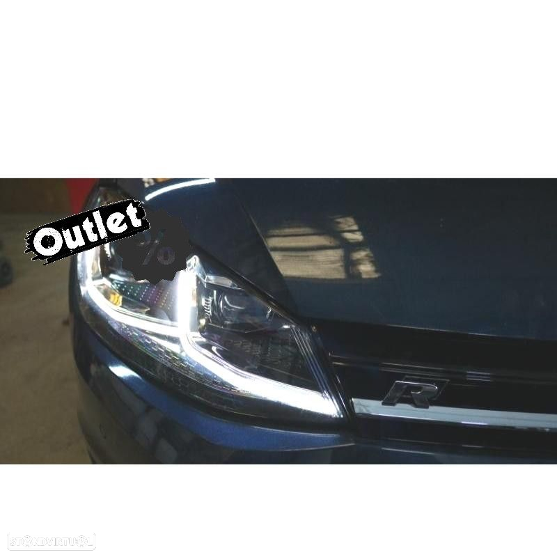 R012837C1 FAROIS PARA VOLKSWAGEN VW GOLF 7 12-17 DRL DINAMICOS PRETO LOOK 7.5 R - 7