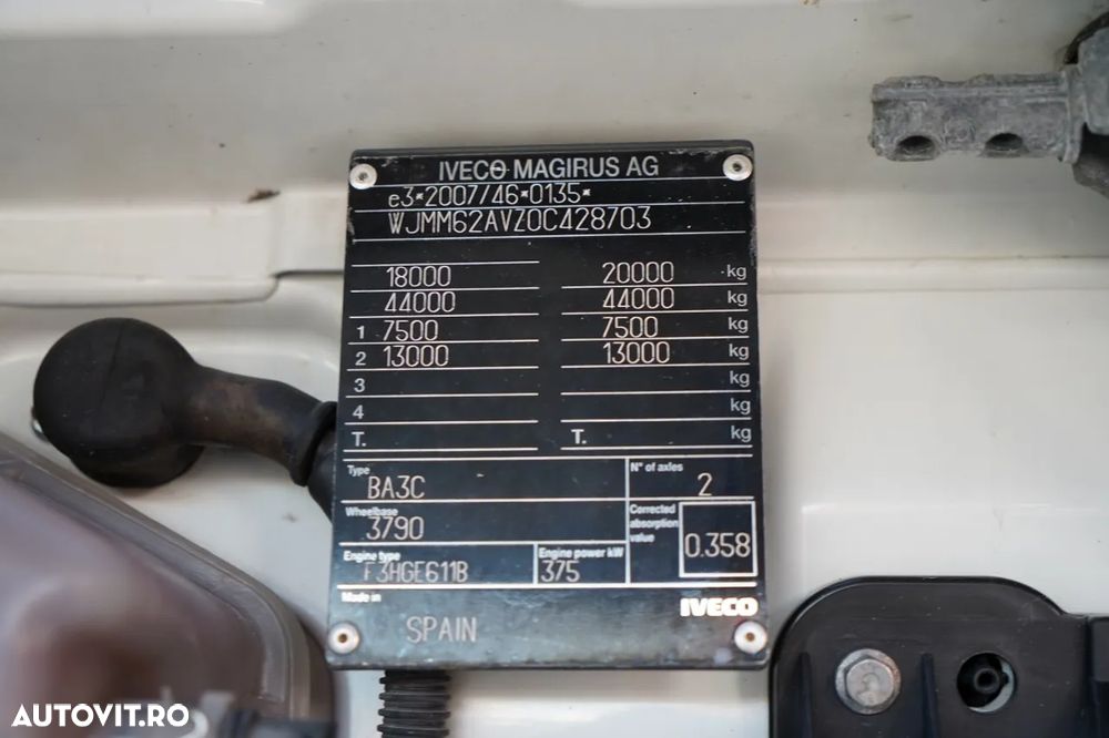 Iveco S-WAY 510 / RETARDER / HIDRAULICĂ / I-PARK COOL / 100% ANVELOPE - 36