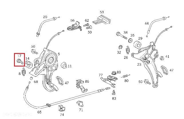 MERCEDES WIELE MODELI Trzpien bolec hamulca postojowego OE - 2