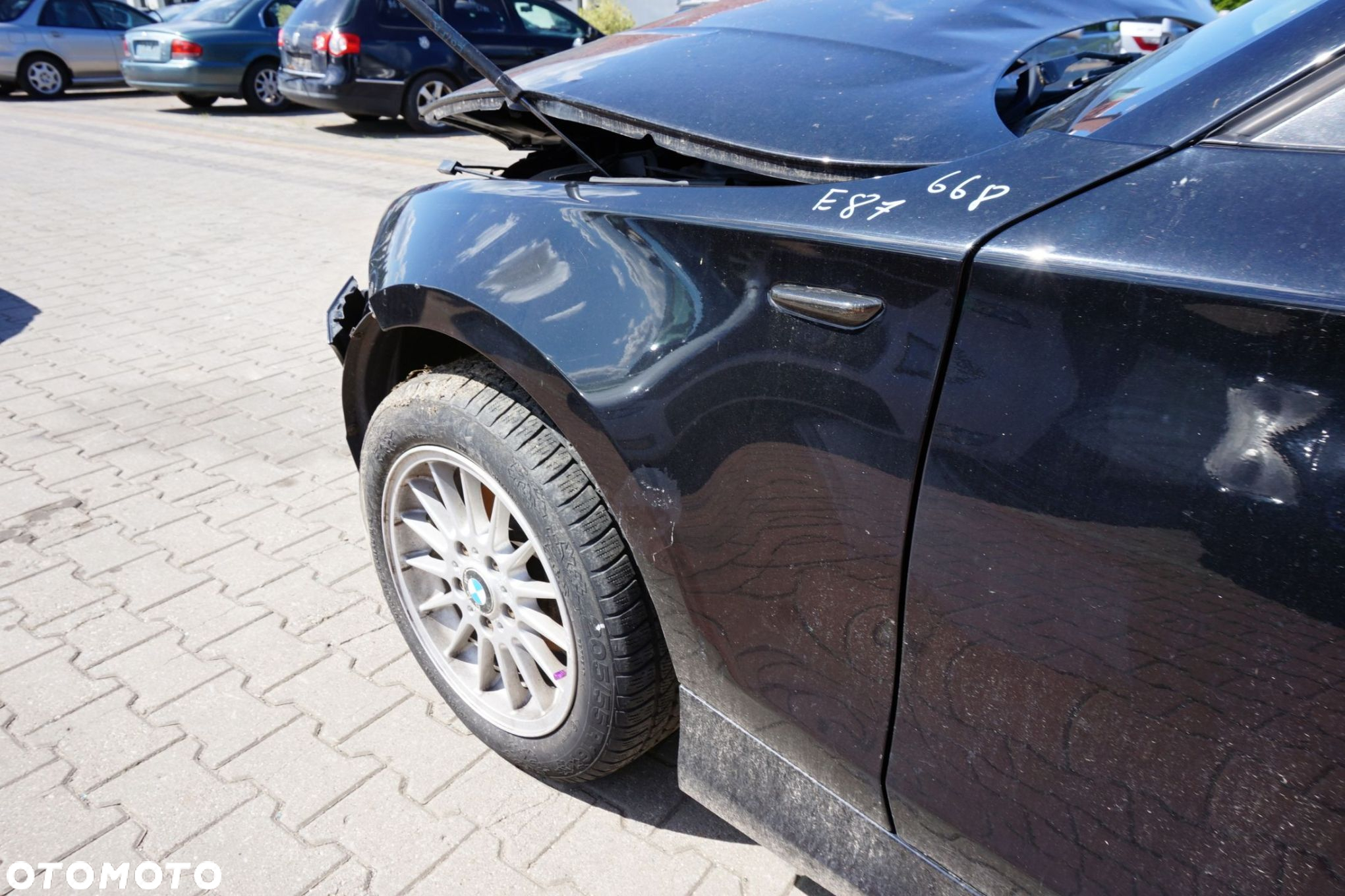 BŁOTNIK PRZEDNI LEWY 1 E87 LIFT 668 41357133227 CZARNY BMW 2007-2011 - 3