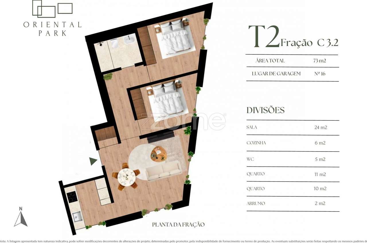 Apartamento T2 C32 Oriental Park - Grande imagem: 4/27