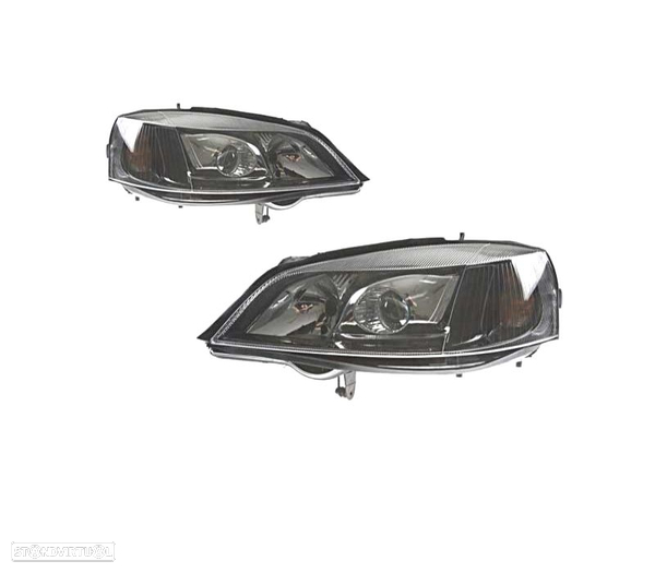 FARÓIS OPTICAS PARA OPEL ASTRA G 98-04 XENON FUNDO PRETO