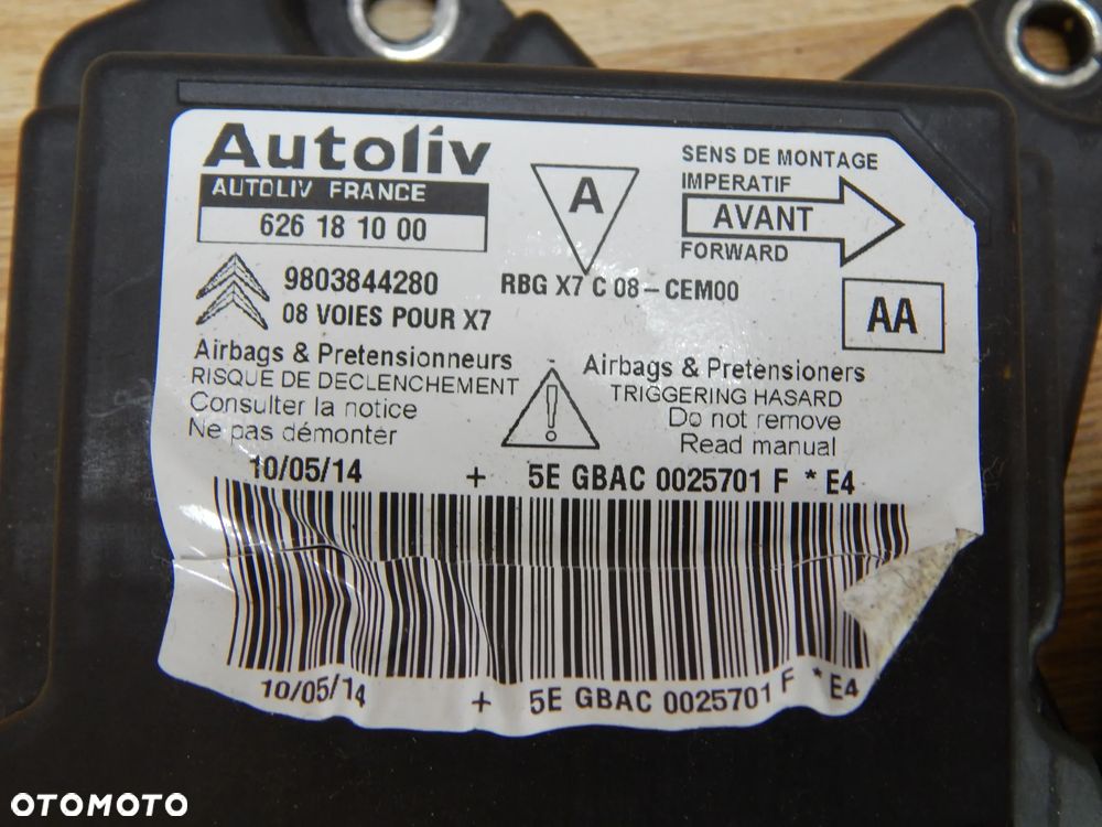 Pas bezpieczeństwa przód poduszka sensor Citroen C5 x7 III 08-17 Łuków części - 6